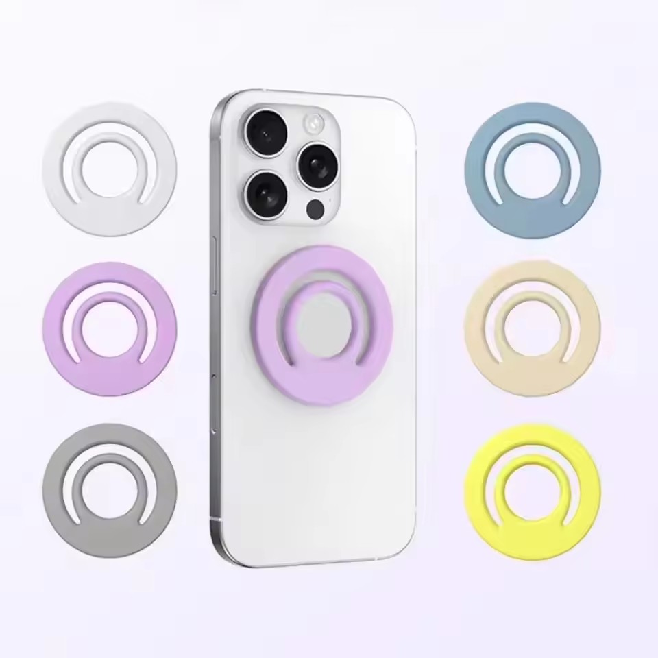 Car Accessories Xiaomi - マグネット式シリコンスタンドフィンガーリング車載ホルダー iPhone 16 15 14 Pro