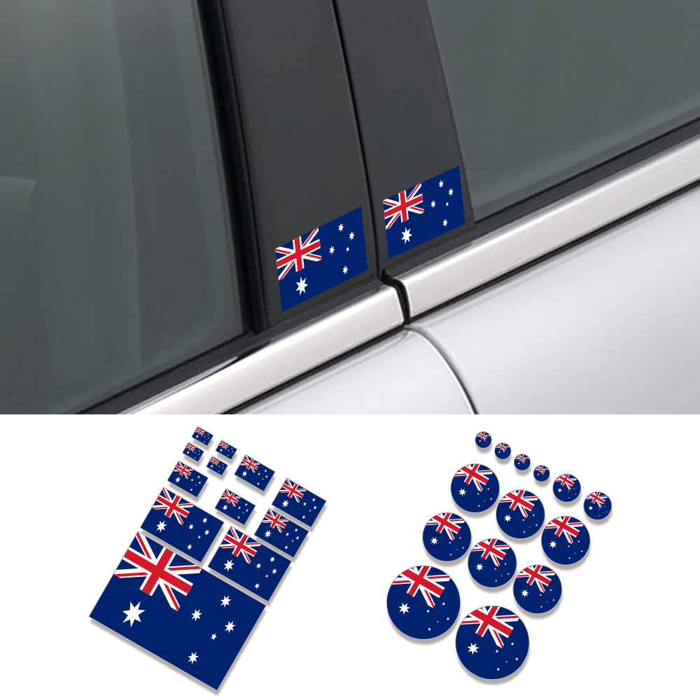 Car Accessories Australia - 様々なオーストラリア国旗スタイルのステッカーグラフィック「I Love Australia」国章ビニールデカール装飾、車の窓や車体アクセサリー