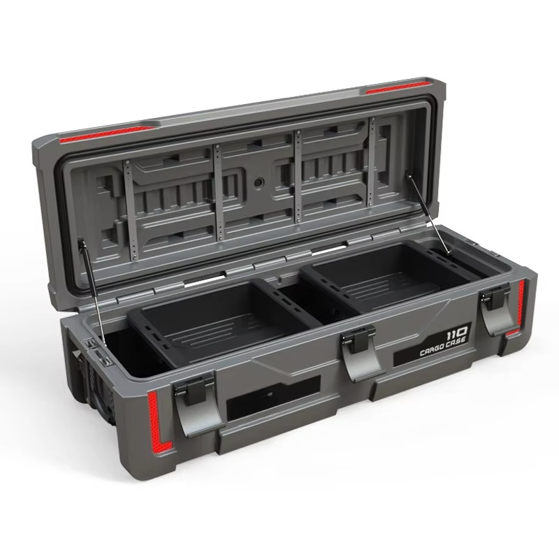 Car Accessories Unique - 新しいユニークな4x4アウトドアキャンプアクセサリー110プラスチックツール収納ボックスケースヘビーデューティーカールーフラックマウントツールボックス