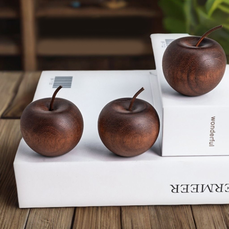 1 個の木製リンゴ型エッセンシャルオイルディフューザーフレグ - Car Fragrance Diffuser のレビューと価格