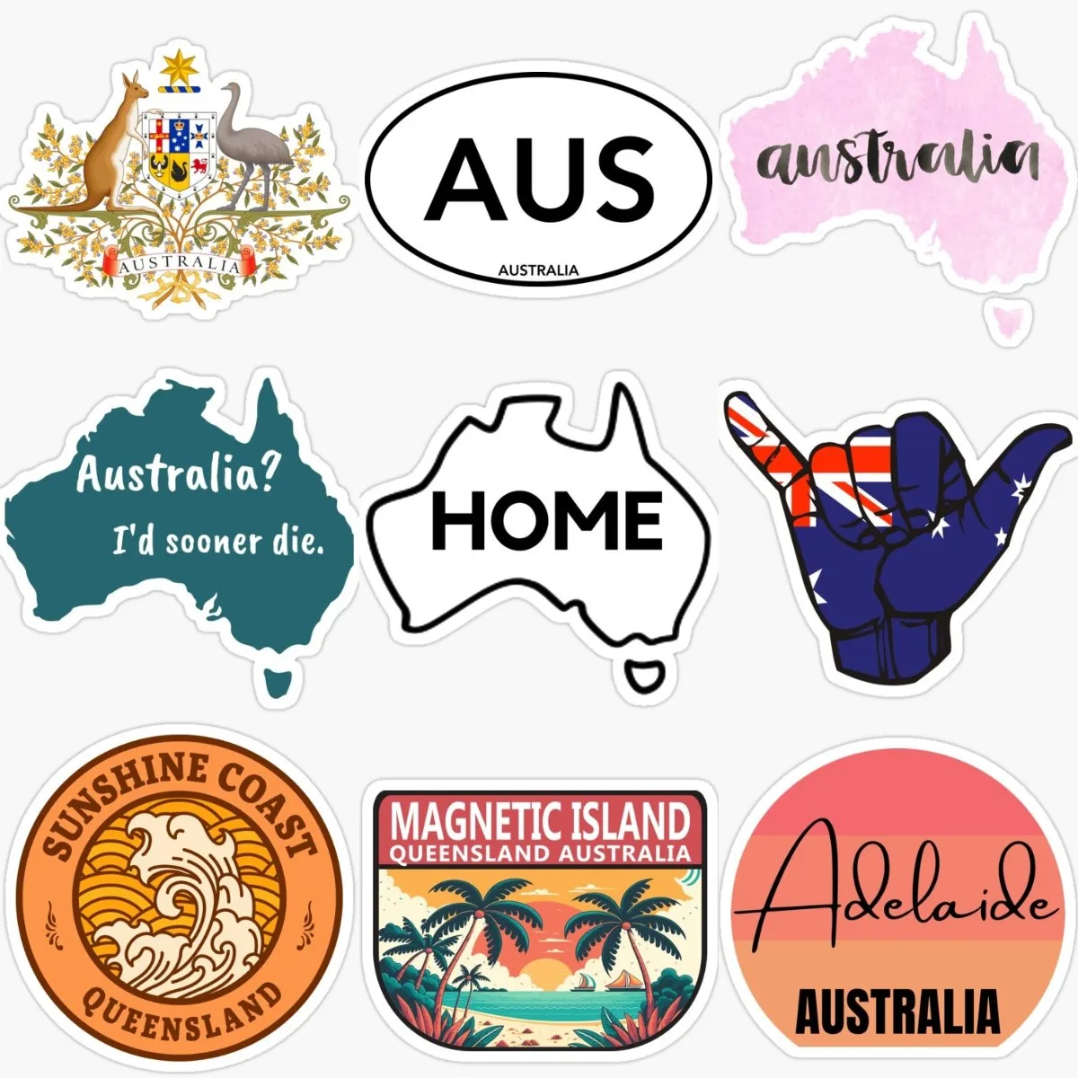 クリエイティブ AUS オーストラリア国旗地図国章カンガルー - Car Accessories Australia のレビューと価格
