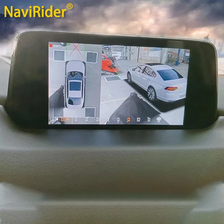 360度鳥瞰図車載DVR録画、3Dリアバックアップ・フロント - Rear Camera For Car のレビューと価格
