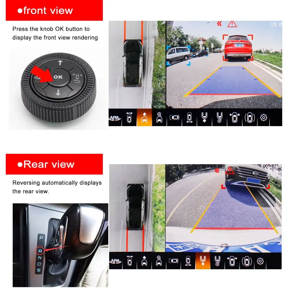 スマートツアー 1080P AHD 4K 3D 360度車載 - Rear Camera For Car のレビューと価格