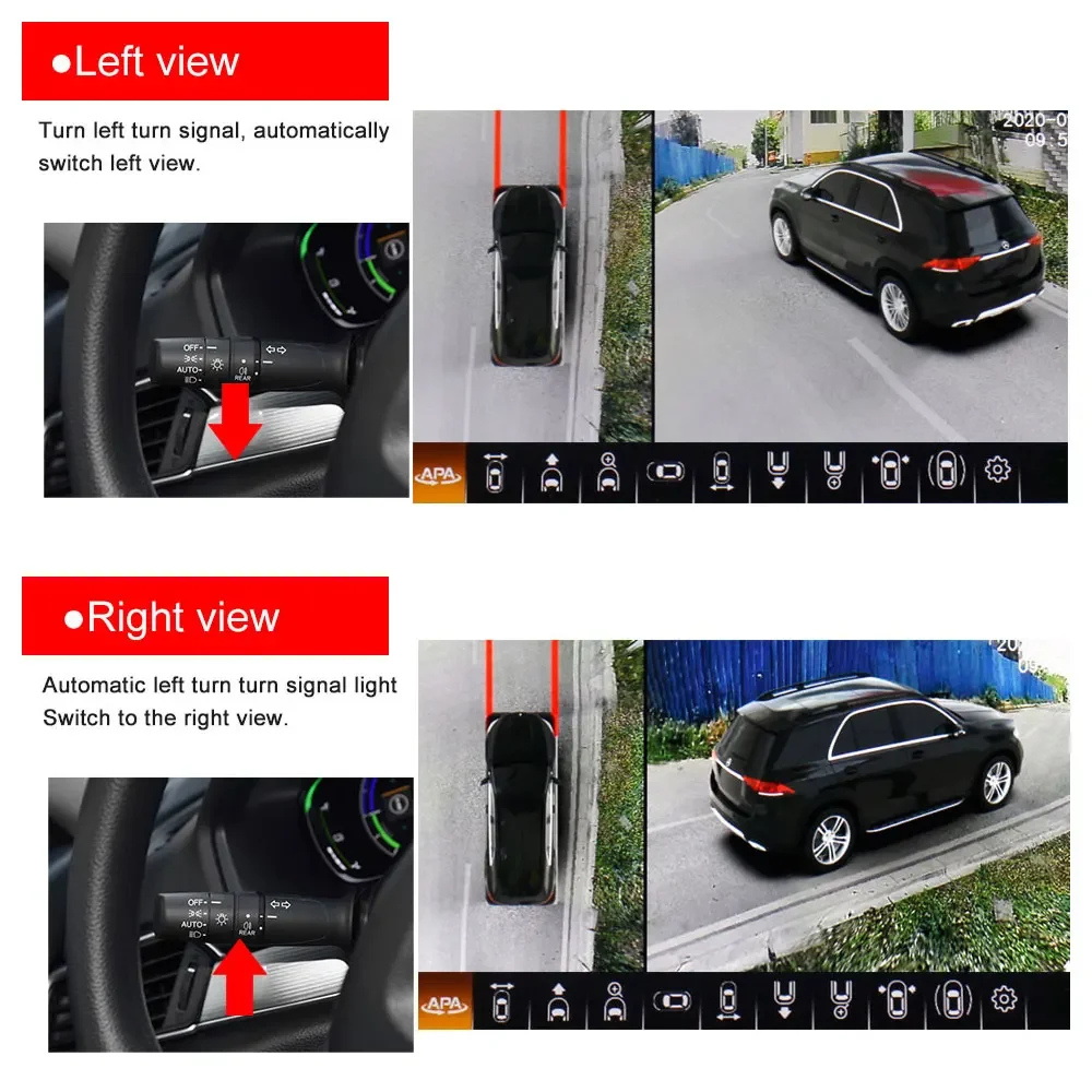 スマートツアー 1080P AHD 4K 3D 360度車載 - Rear Camera For Car のレビューと価格