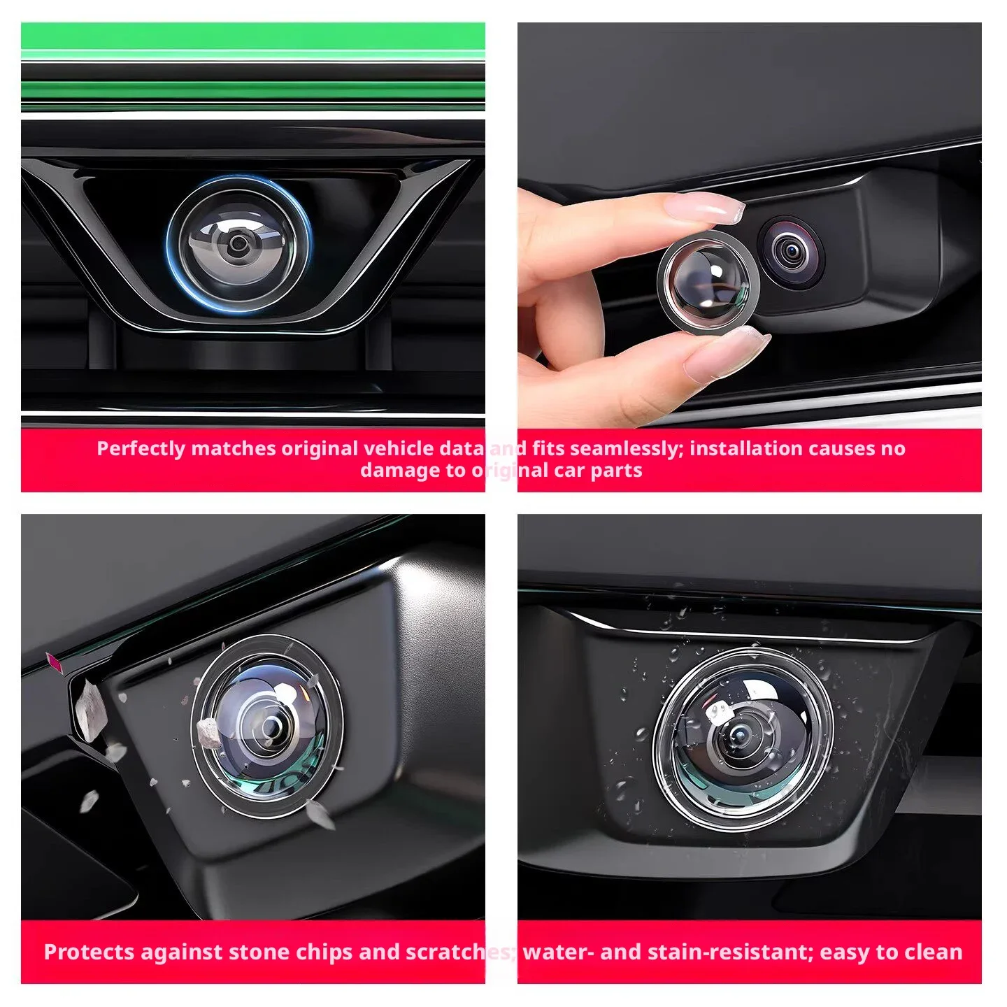 車の前後カメラ保護カバー、雨、砂、石の衝突保護カバー、後退時 - Rear Camera For Car のレビューと価格