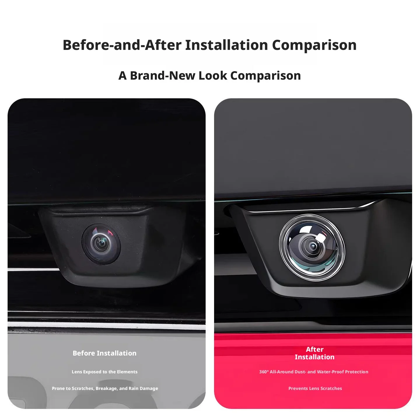 車の前後カメラ保護カバー、雨、砂、石の衝突保護カバー、後退時 - Rear Camera For Car のレビューと価格
