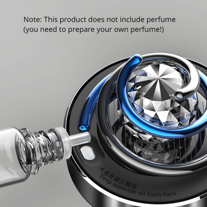 車の芳香剤クリエイティブソーラー回転香水ディフューザー小型持 - Car Fragrance Diffuser のレビューと価格