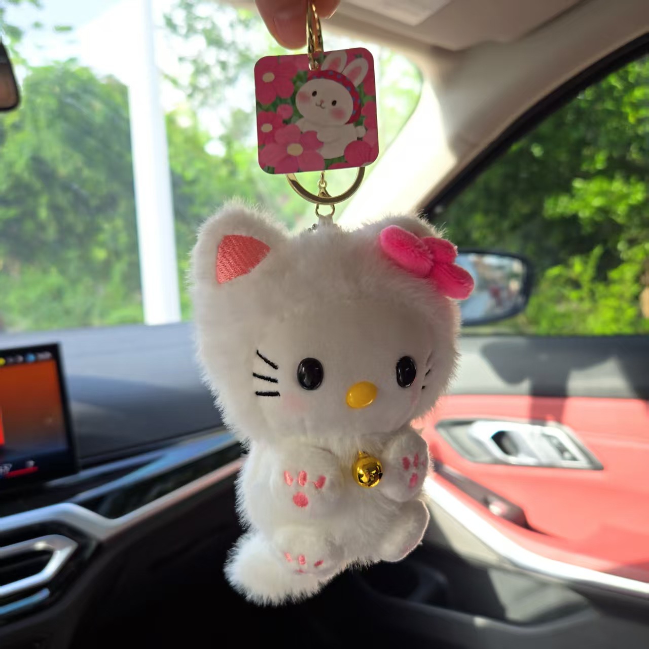 かわいいハローキティベル猫ペンダント、猫の装飾品、車のペンダ - Car Accessories Etsy のレビューと価格