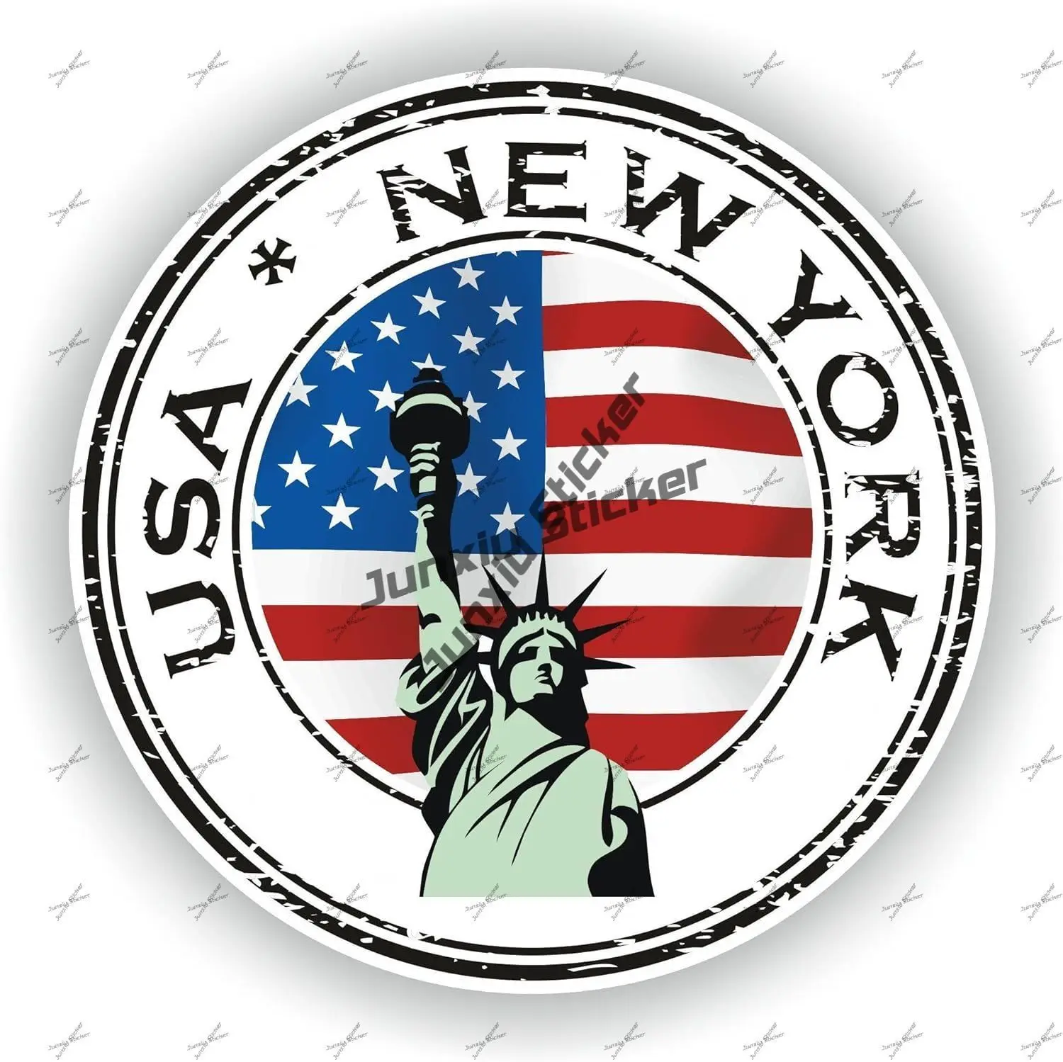アメリカのニューヨークシールラウンドフラッグステッカー、アメ - Car Accessories York のレビューと価格