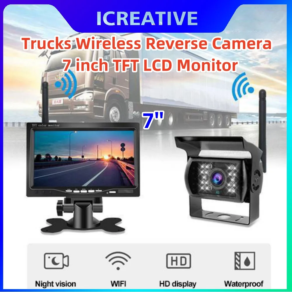 7インチ車載ワイヤレスHDバックカメラ（トラック、バス、RV - Rear Camera For Car のレビューと価格