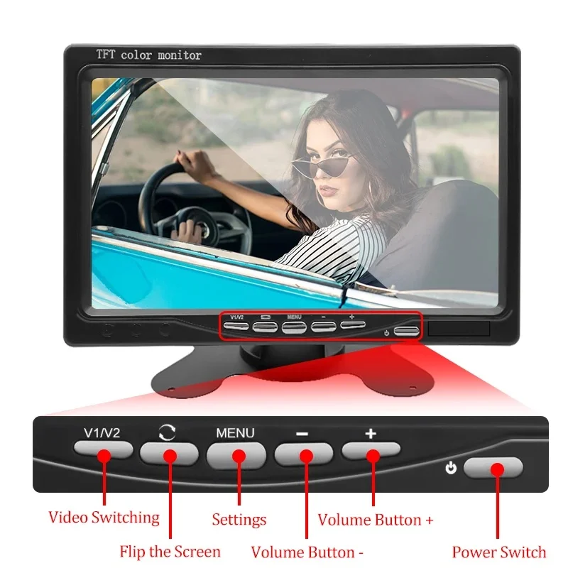 7インチ車載ワイヤレスHDバックカメラ（トラック、バス、RV - Rear Camera For Car のレビューと価格